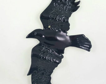 Raven Bird Etsy - raven bird ceramic wall sculpture crow wall sculpture gift for bird lover bird pottery anniversary gift