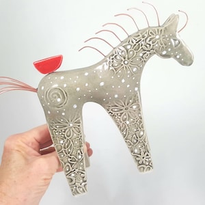 Horse sculpture, horse art, horse, horse pottery, equine sculpture, pottery animals, gift for horse lovers, ceramic horse, horse figurine
