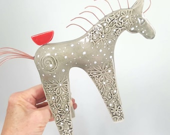 Horse sculpture, horse art, horse, horse pottery, equine sculpture, pottery animals, gift for horse lovers, ceramic horse, horse figurine