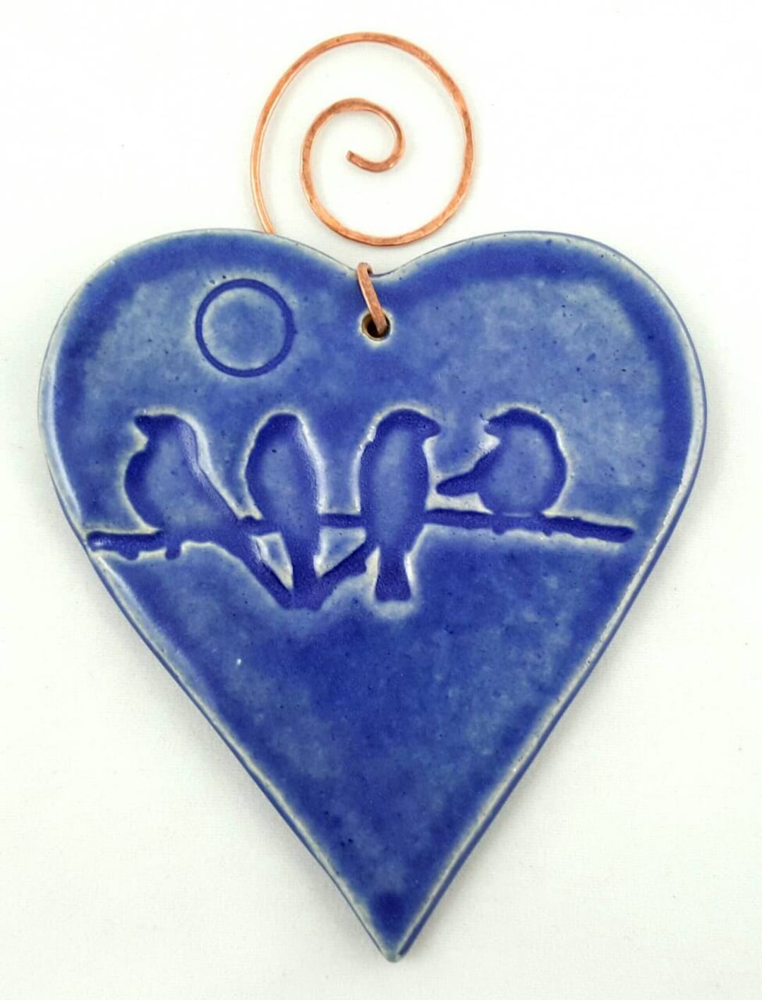 Wall Heart, Ceramic Heart Ornament, Ceramic Hearts, Wall Hanging Heart