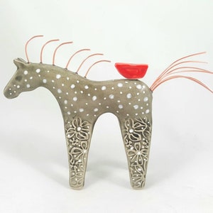 Horse sculpture, horse art, pottery anniversary gifts, horse pottery, ceramic horse, gift for horse lovers, ceramic horse figurines,