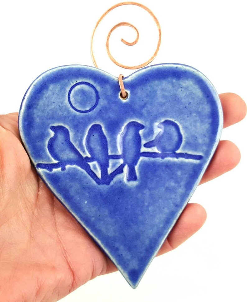 Wall heart ceramic heart ornament ceramic hearts wall Etsy
