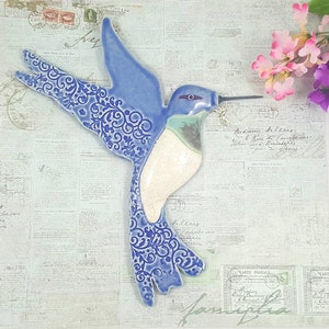 Bird sculpture, hummingbird sculpture, pottery bird, ceramic bird, gift for bird lovers, bird figurine, ceramic birds, pottery anniversary