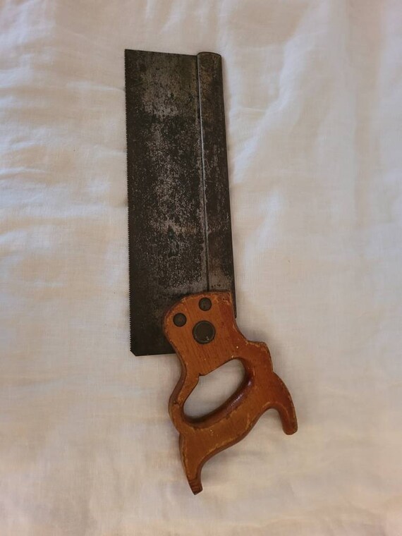 Vintage Disston Miter Saw With Wood 