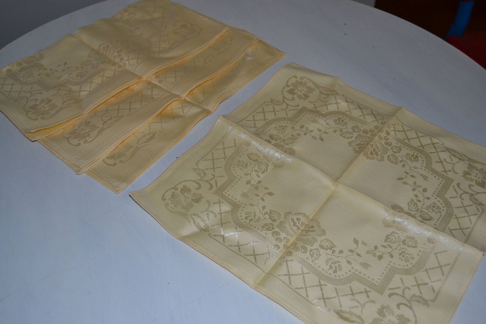 Ivory Damask Napkinsset of 4cream Colored Cloth Napkinsmade Etsy