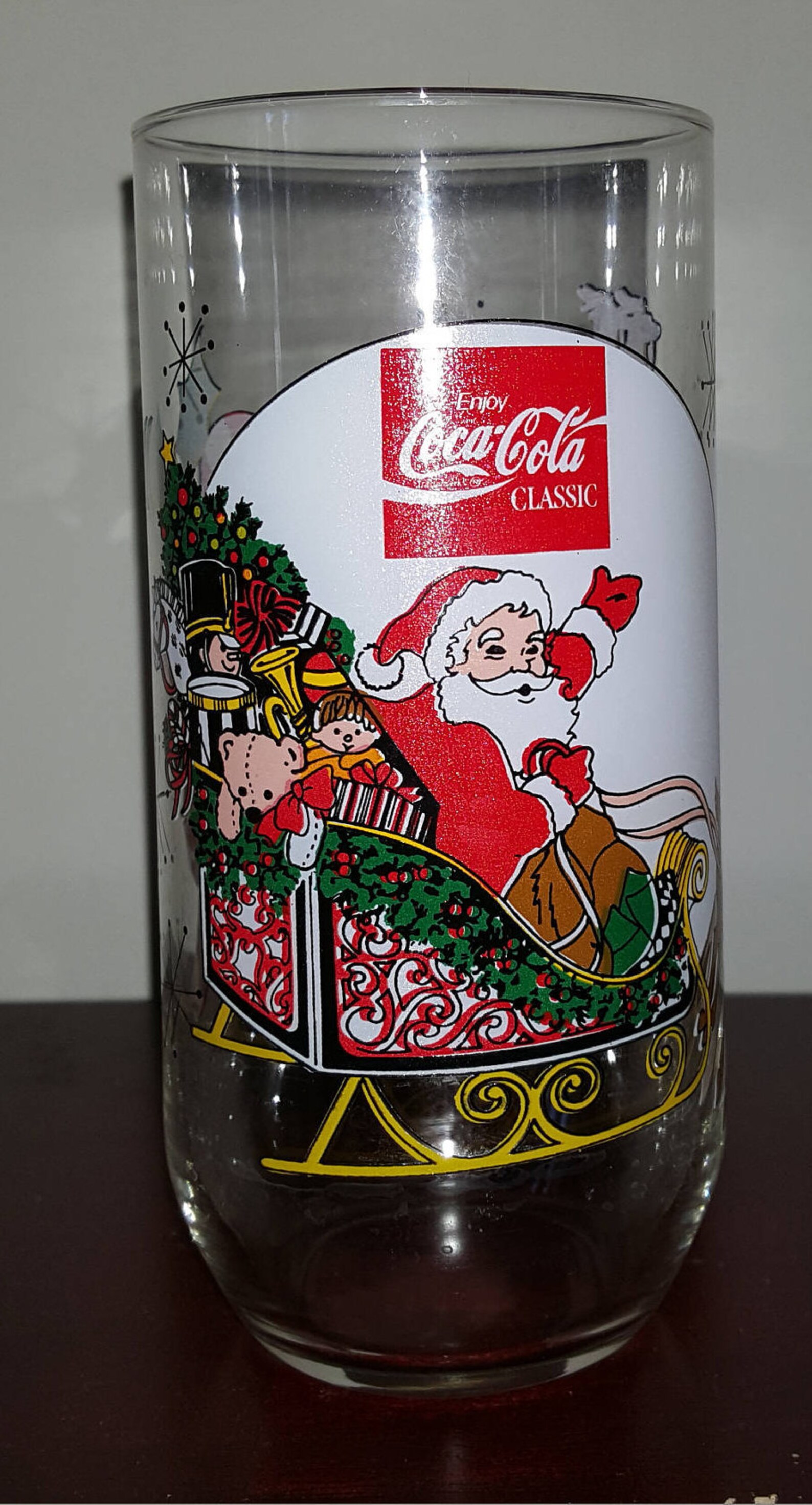 Coca Cola Glasses6 Christmas Mccrory Glassessanta Coke Etsy
