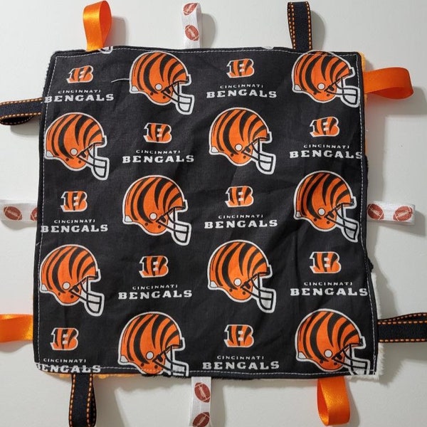 Cincinnati Bengals Baby Tag Security Blanket