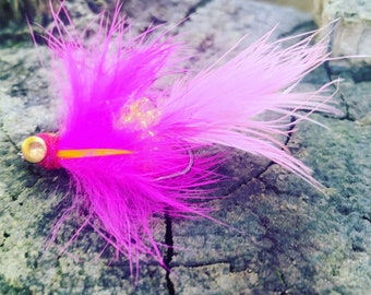 Nate's Fatty Flies: Nate's Yellow Stripe Pink Shrimp Fly & I also make Foam Bass Poppers, Fishing Flies, Floating Bass Flies