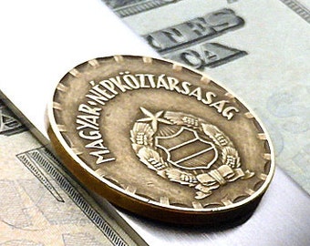 Hungary 10 Forint Vintage 1980s Budapest Liberty Statue Coin Money Clip