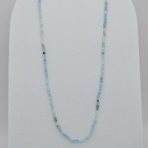 Natural Aquamarine Hand Knotted Gemstone Necklace