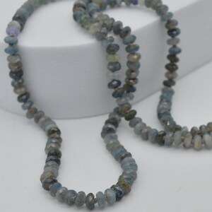 Natural Untreated Sapphire Necklace Hand Knotted Gemstone Necklace