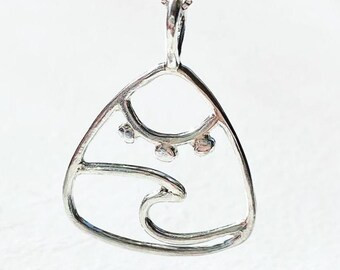 Soleil Wave pendant in sterling silver