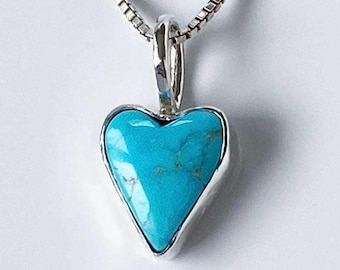 Turquoise + sterling silver pendant