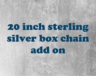 20 inch box chain sterling silver // add on listing