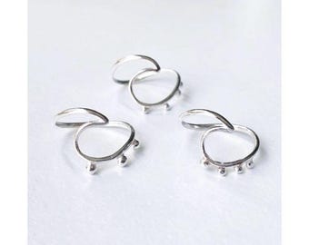 MADE TO ORDER // Boho silver wave ring