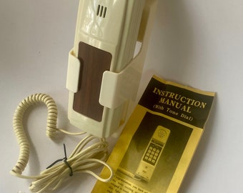 Vintage 1980s Unitech One Piece Touch Tone Telephone / corded phone / landline / vintage telephone / retro electronics