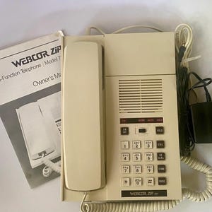 Vintage Webcor Zip Multifunction Landline Phone / 1980s / vintage telephone