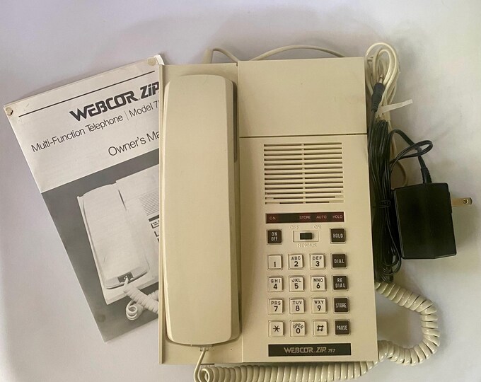 Zip Phone Vintage Webcor Zip Multifunction Landline Phone / 1980s / Vintage ...