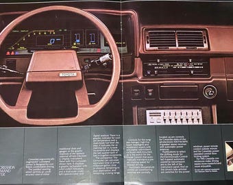 1983 Toyota Cressida sales brochure and product guide /Vintage car / Vintage brochure / softcover