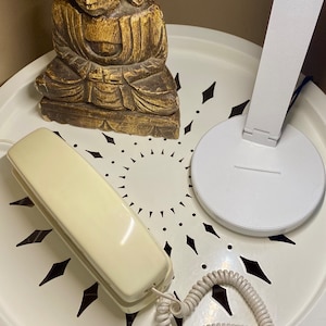 Vintage landline phone / 1980s / white GPX slimline touch tone pulse phone / corded landline telephone / retro telephone