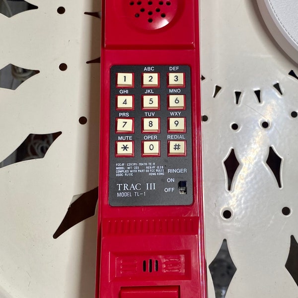 Vintage 1980s Handset Pulse Telephone / corded phone / landline / vintage telephone / retro electronics