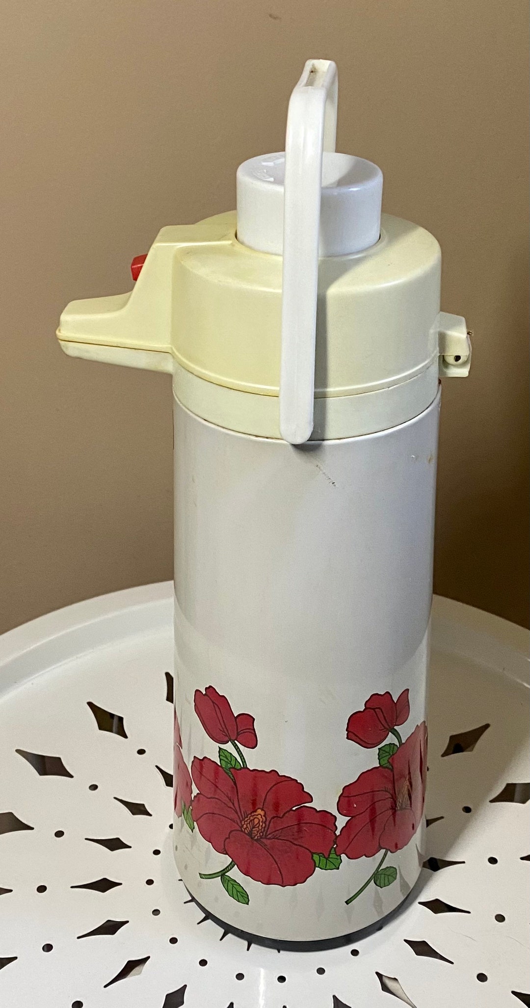 Vintage Thermos / Airpot Pump a Drink Thermos / 1970s Etsy