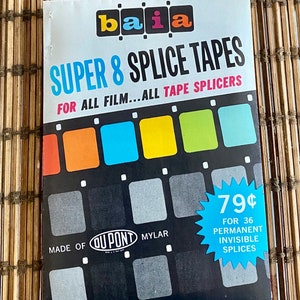 Baia Vintage Super 8 Splice Tape/ set of 2 packs of tape / vintage camera accessories / vintage photography / 1970s