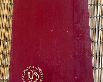 1933 Vintage medical calendar date book / Warner’s Calendar of Medical History / hardcover / rare vintage book