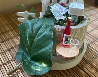 DIY Tree trunk Fortune Teller Fairy Garden starter kit! Available in three colors! Miniature garden for indoor home decor...