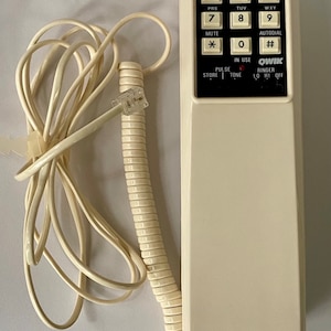 Vintage 1980s Quik One Piece Touch Tone Telephone / corded phone / landline / vintage telephone / retro electronics