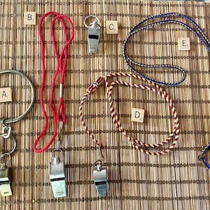 Vintage Silver Sports Whistles / 1940s / 1950s