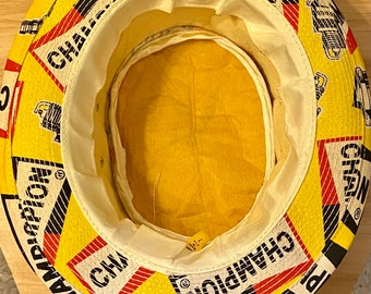 Vintage Yellow Champion Spark Plug Bucket Hat / 1970s / - Etsy