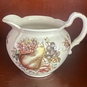 Vintage fine China creamer / Johnson and Brothers Windsorware / 1960s / brown China / retro kitchen