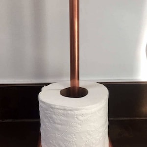 Copper Pipe Toilet Paper/Paper Towel Holder, industrial floor, stand, bathroom organization, home office