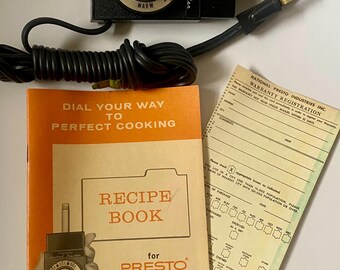Presto Control Master Probe / 1960s / midcentury kitchen/ vintage recipe book / retro kitchen decor /