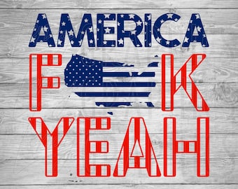 Arquivo SVG "America F**k Yeah" | Design patriótico para o 4 de julho (Download digital)