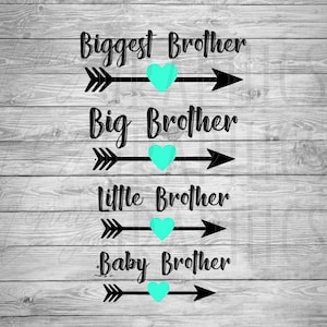 Biggest Big Little Baby Brother Bundle | Digital Download | SVG | Family | Matching