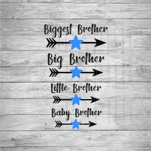 Biggest Big Little Baby Brother Bundle | Digital Download | SVG | Family | Matching