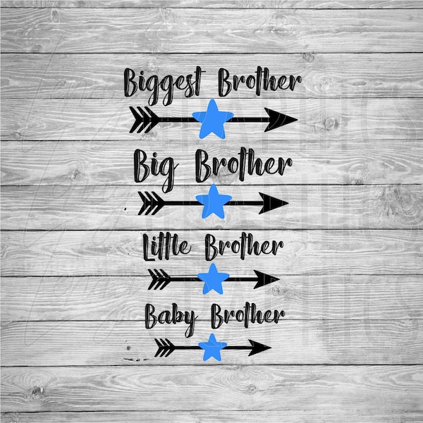 Biggest Big Little Baby Brother Bundle | Digital Download | SVG | Family | Matching