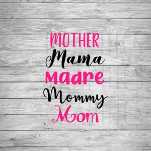 Mother Mom Design | Digital Download | SVG | Mothers day