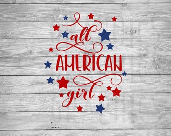 Chica americana / Descarga digital / SVG PNG
