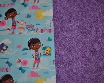 Doc McStuffins Blue Baby Blanket - cotton