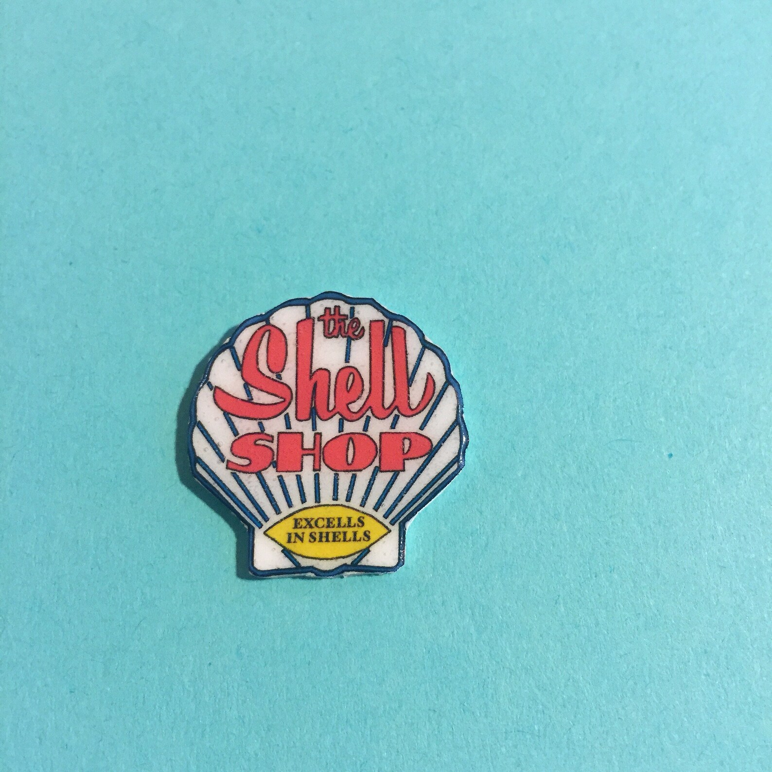 Vintage Shell Shop Sign Pin Magnet Earrings Necklace or | Etsy