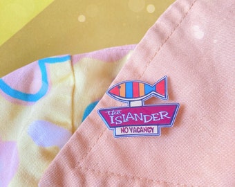 Vintage The Islander  Motel Pin Magnet Earrings Necklace or Sticker