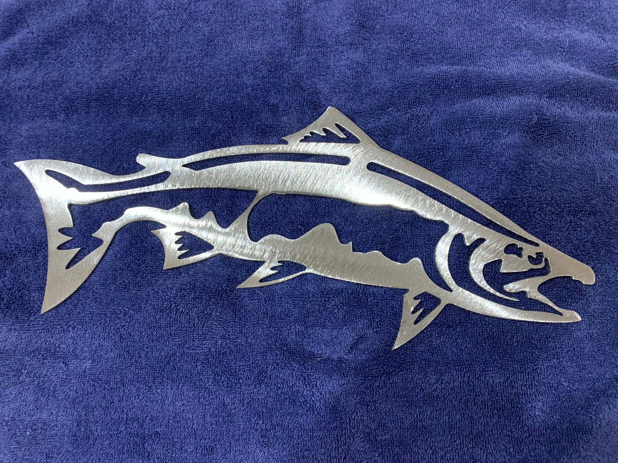 Plasma Cut Fish set of 4 Metal Mancave Garage Wall Art Home Etsy