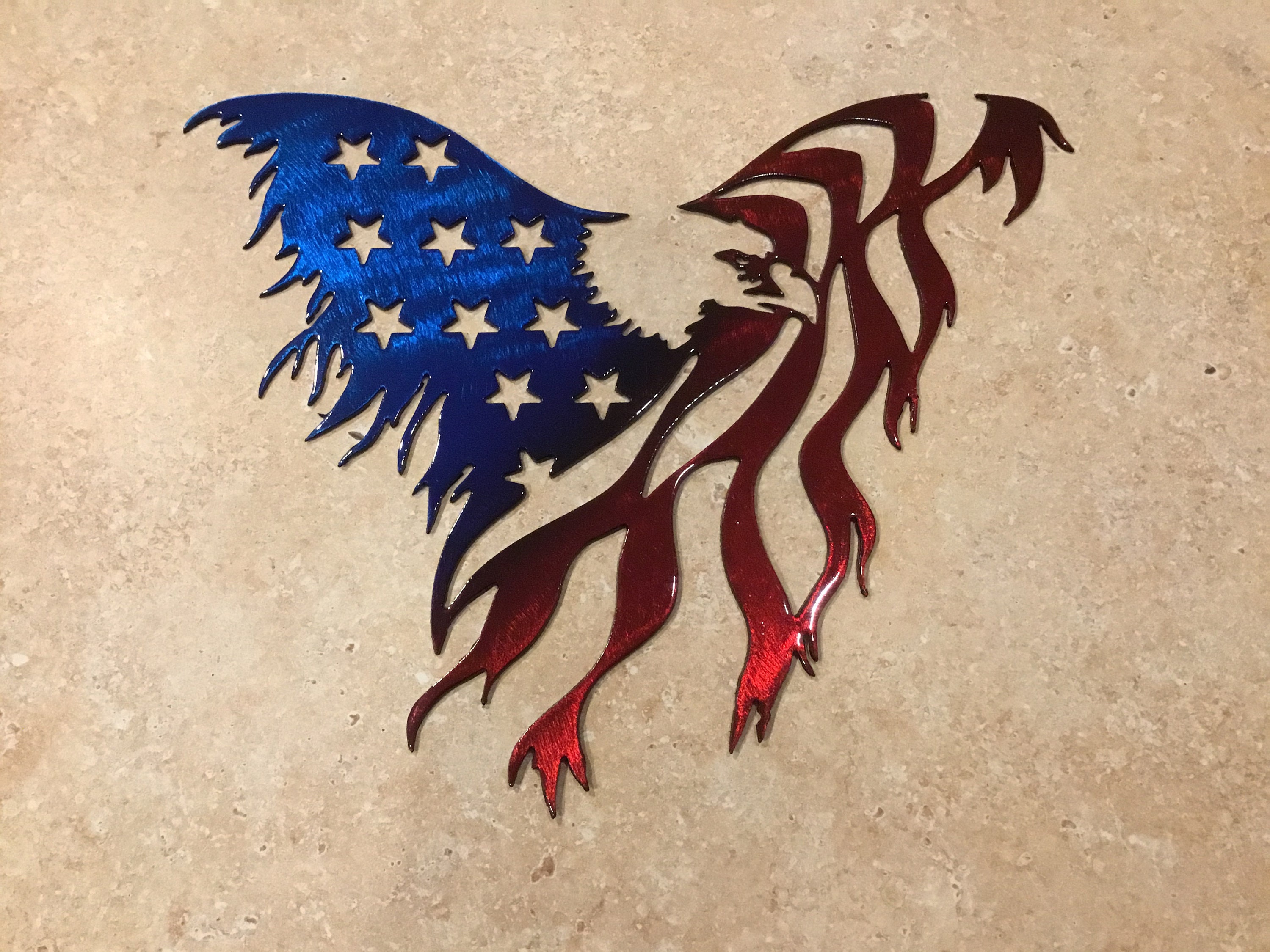 Corte de plasma Kandy pintado águila metal Mancave garaje | Etsy