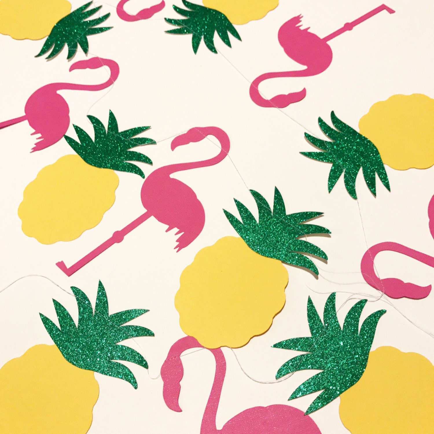 Flamingos and pineapples in paradise/pineapple Etsy