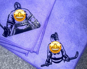 Personalized Hockey Skate microfiber towel name and number player NEW COLORS