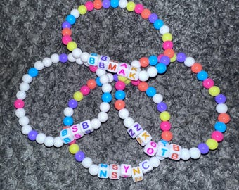 Boy Band inspired friendship bracelet - bracelets - pop 2000 - 90s boy band - pop 2k