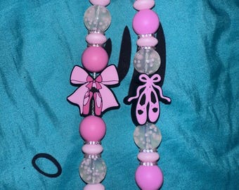 ballet charm for Stanley cup tumbler handle yeti ballerina pink slippers bow